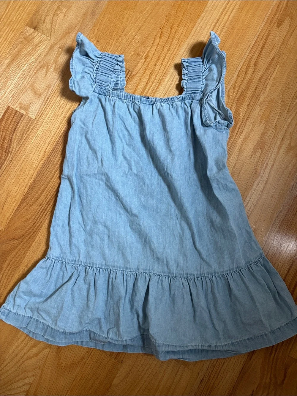 GAP Light Blue Ruffle-Strap Girls Tank Dress